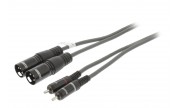 RCA till XLR-hane - dubbel 3 m