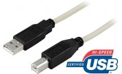 USB 2.0-kabel A hane - B hane 2 m