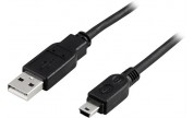 USB 2.0-kabel A hane - Mini B hane - 3 m