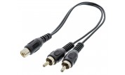 Adapter RCA hona - 2x RCA hane