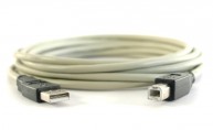 USB 2.0-kabel A hane - B hane 3m - finns på Kabelbutiken.com