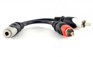 Adapter Tele 3.5mm hona - 2x RCA hane