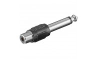 Adapter Tele 6.35mm hane - RCA-hona