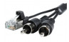 2x RCA hane => RJ45 hane 0,15m 
