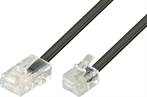 Telefonkabel 8P4C(RJ45) till 6P4C(RJ11) Svart