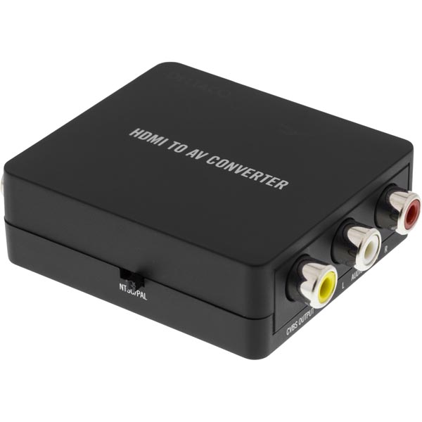 Konverter HDMI - Kompositvideo Analogt + Digitalt ljud