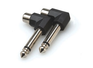 Hosa Tele-RCA-adapter vinkel hona/hane 2-pack