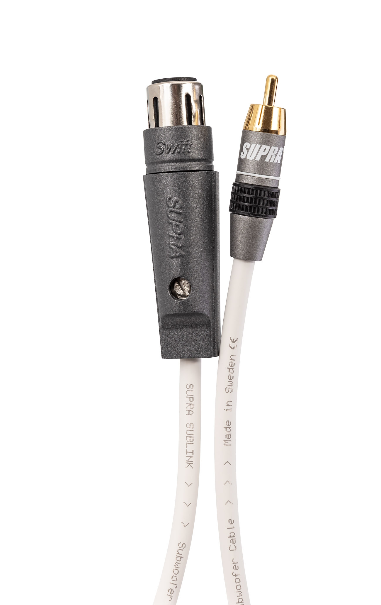 Supra Sublink 1xRCA till 1x XLR hona -Vit-3 meter